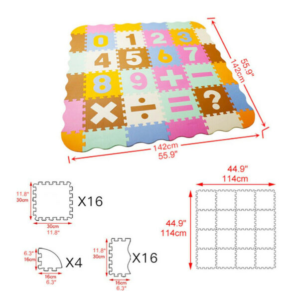 Covoras-puzzle cu laturi MATEMATICA - imagine 2