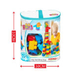 Constructor de blocuri pentru copii, Build Blocks, 80 elem. - imagine 2