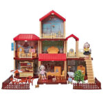 Двухэтажный домик для кукол PRINCESS HOUSE, 248 дет.