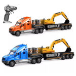 Camion RC CRAZON cu remorcă și excavator