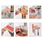 Jucarie tip macara din lemn cu set de instrumente - imagine 3