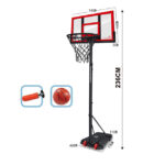 Set baschet mobil, 236 cm - imagine 2