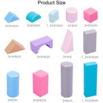 Set constructii cuburi din lemn, 75 piese - imagine 6