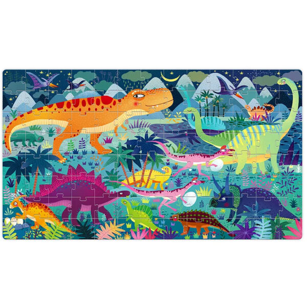 Puzzle in valiza, Era Dinozaurilor, 104 piese - imagine 4