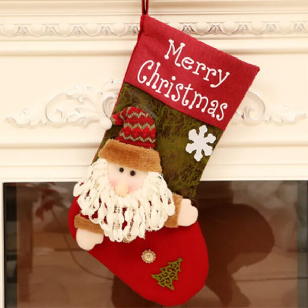 Новогодний Рождественский носок для подарков Merry Christmas — изображение 2