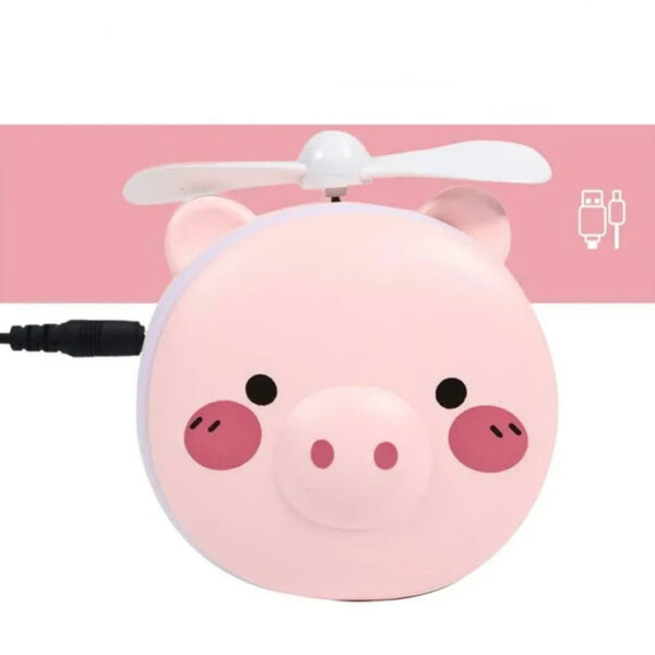 Mini Ventilator cu Oglinda LED PIGGY - imagine 6