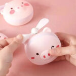 Mini Ventilator cu Oglinda LED PIGGY - imagine 2