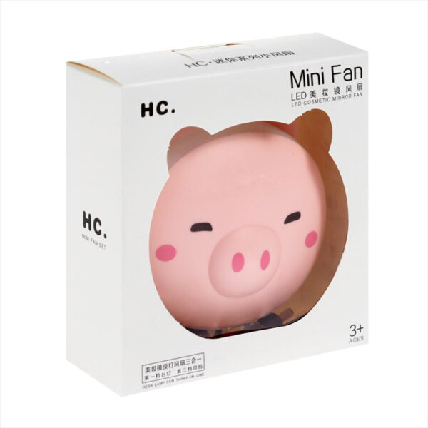 Mini Ventilator cu Oglinda LED PIGGY - imagine 7