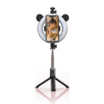 Lampa circulara cu suport selfie