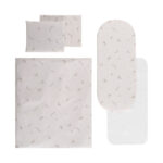 Set lenjerie pentru carucior, cu protectie impermeabila, 6 piese Lorelli Comets Beige