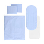 Set lenjerie pentru carucior, cu protectie impermeabila, 6 piese Lorelli Blue Sky