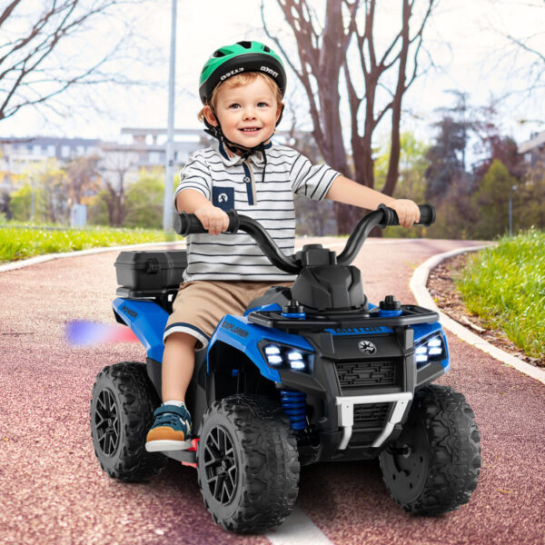 Mini ATV cu acumulator pentru copii 18-36 luni, ATV RACER PLUS Blue - imagine 2
