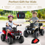 Mini ATV cu acumulator pentru copii 18-36 luni, ATV RACER PLUS Brown - imagine 2