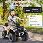 Mini ATV cu acumulator pentru copii 18-36 luni, ATV RACER PLUS Brown - imagine 3