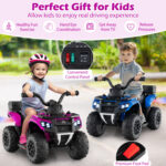Mini ATV cu acumulator pentru copii 18-36 luni, ATV RACER PLUS Pink - imagine 4
