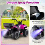 Mini ATV cu acumulator pentru copii 18-36 luni, ATV RACER PLUS Pink - imagine 5