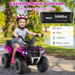 Mini ATV cu acumulator pentru copii 18-36 luni, ATV RACER PLUS Pink - imagine 2