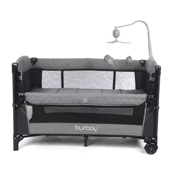 Кровать-манеж 2 уровня Glamvers OPAL Light Grey — изображение 2