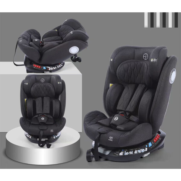 Scaun auto 0-36 kg Glamvers FRANCO Isofix Black - imagine 2