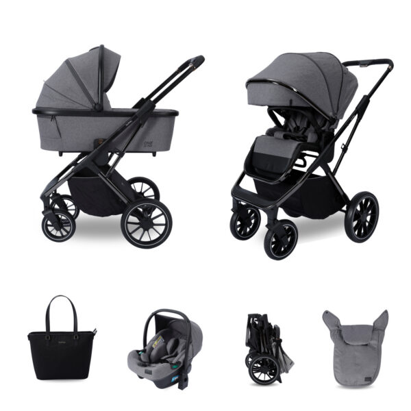 Carucior 3in1 Glamvers VIRGINIA Elephant Grey - imagine 5