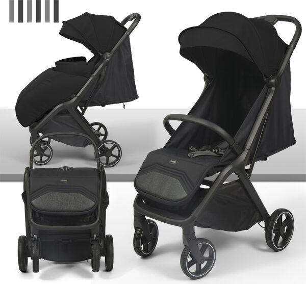 Carucior p/u copii Glamvers ALFA Black - imagine 2