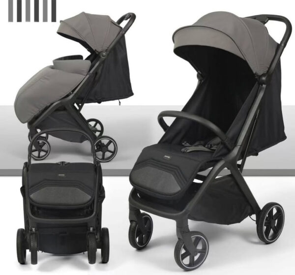 Carucior p/u copii Glamvers ALFA Grey - imagine 2