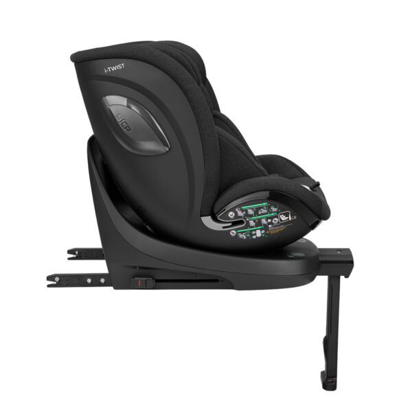 Scaun auto 40-150 cm Kikkaboo i-TWIST Isofix Black - imagine 6