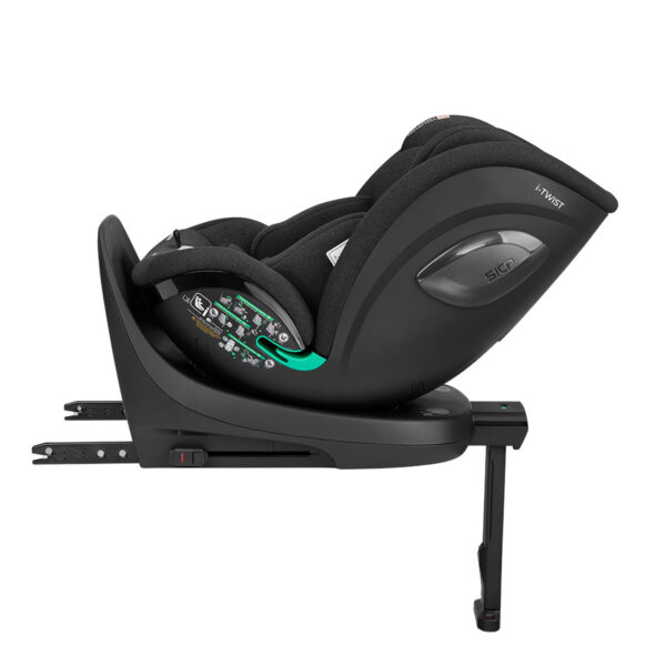 Scaun auto 40-150 cm Kikkaboo i-TWIST Isofix Black - imagine 7