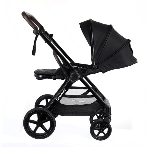 Carucior de plimbare reversibil Glamvers CARINA Black - imagine 4