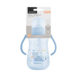 Cana cu pai si manere Kikkaboo Dino World Blue, 300 ml. - imagine 3