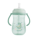 Cana cu pai si manere Kikkaboo Dino World Mint, 300 ml. - imagine 2