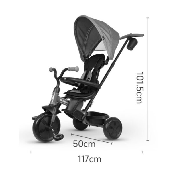 Tricicleta 6-in-1 QPlay ELITE Platinum Grey - imagine 6