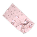 Cearceaf cu banda elastica 60x120 cm Lorelli BALLERINA BEAR Pink