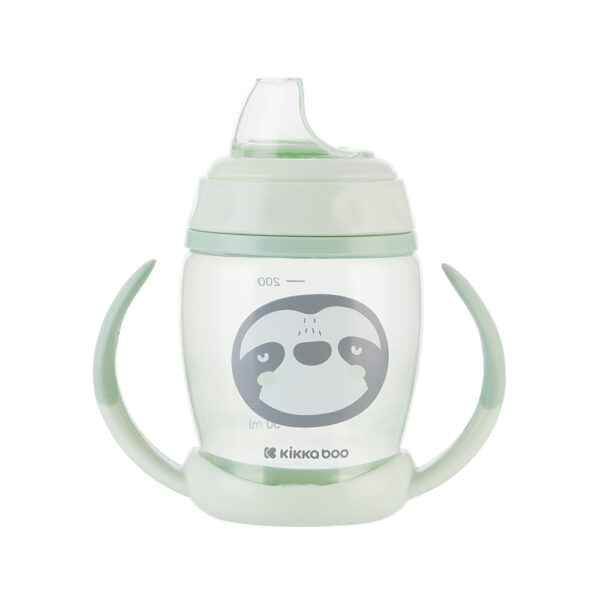 Поильник с мягким носиком и ручками Kikkaboo Happy Face Mint, 200 мл. — изображение 2