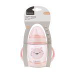 Cana cu cioc moale si manere Kikkaboo Happy Face Pink, 200 ml. - imagine 3