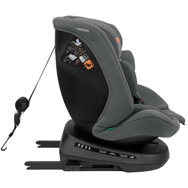 Scaun auto 40-150 сm Kikkaboo i-Defend Grey - imagine 7
