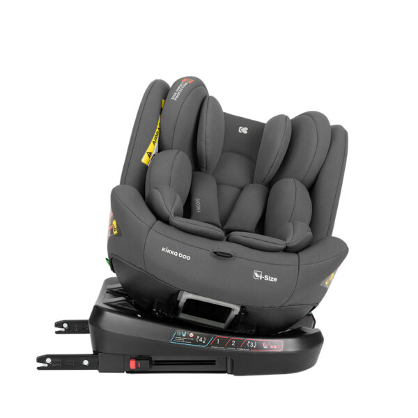 Scaun auto 40-150 сm Kikkaboo i-Moove 2 Black Dark Grey - imagine 11