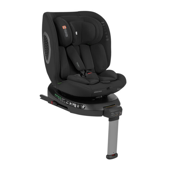 Scaun auto 40-150 cm Kikkaboo i-ROVE Isofix Black - imagine 2