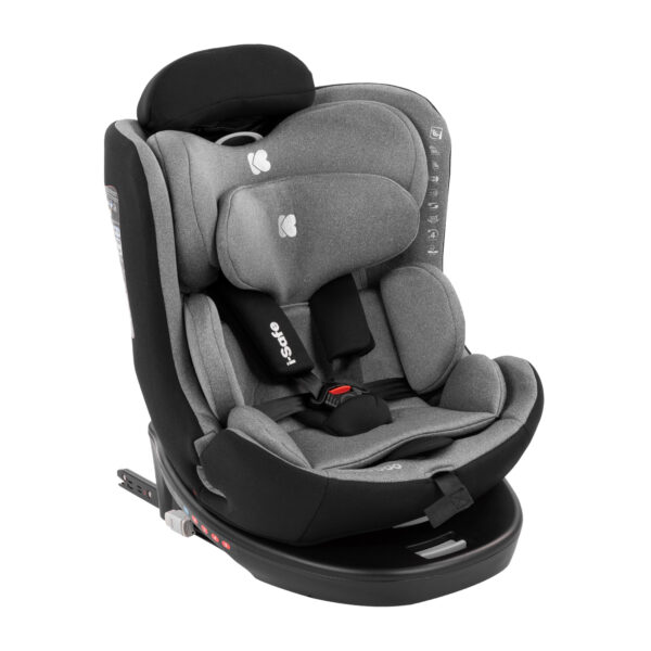 Scaun auto 40-150 сm Kikkaboo i-Safe Light Grey - imagine 2