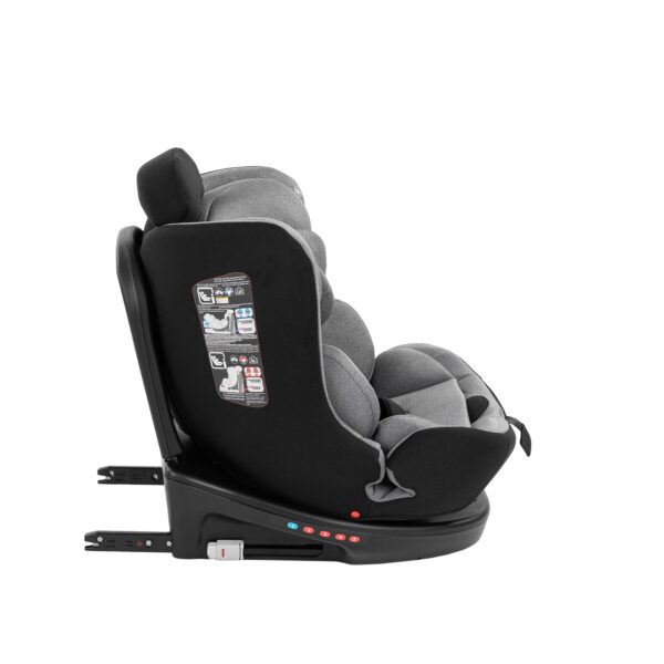 Scaun auto 40-150 сm Kikkaboo i-Safe Light Grey - imagine 7