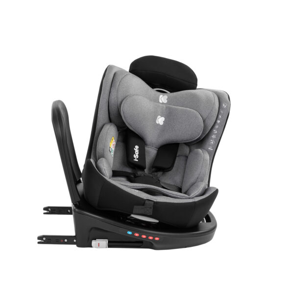Scaun auto 40-150 сm Kikkaboo i-Safe Light Grey - imagine 6