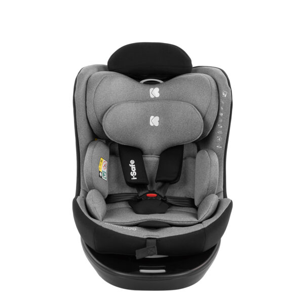 Scaun auto 40-150 сm Kikkaboo i-Safe Light Grey - imagine 3