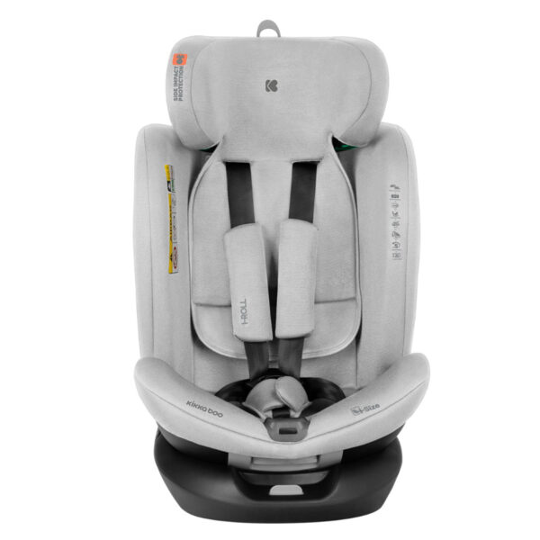 Автокресло 40-150 см Kikkaboo i-ROLL  i-SIZE ISOFIX Light Grey — изображение 3