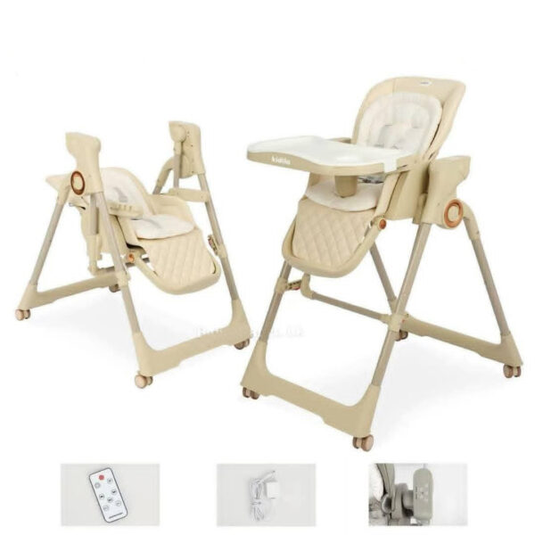 Scaun balansoar electronic 2în1 Glamvers MATEO Khaki - imagine 2