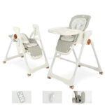 Scaun balansoar electronic 2în1 Glamvers MATEO Light Grey - imagine 2