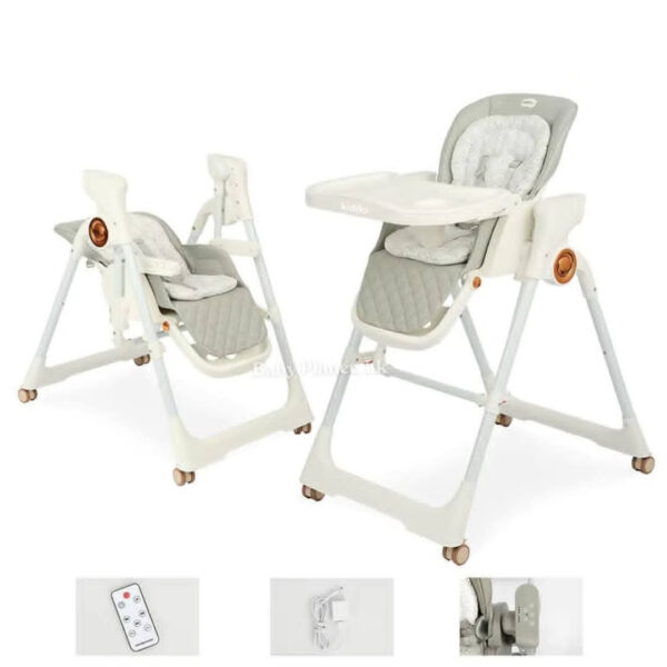 Scaun balansoar electronic 2în1 Glamvers MATEO Light Grey - imagine 2