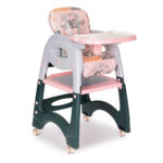 Scaun de masa 2in1 Glamvers NICUȘOR Pink