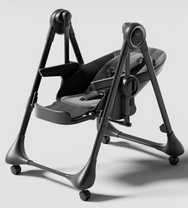 Scaun balansoar electronic 2în1 Kidilo BARTOLO Black - imagine 2