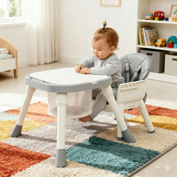 Стульчик трансформер  6в1 Kidilo PLAYFUL Grey — изображение 3