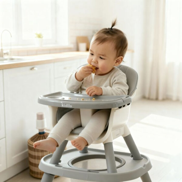Стульчик трансформер  6в1 Kidilo PLAYFUL Grey — изображение 4